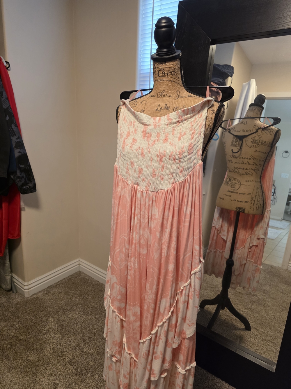 torrid Pink and White Tie-Dye Maxi Dress